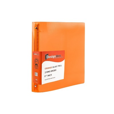 JAM Paper Plastic 1.5 Inch Binder Orange 3 Ring Binder Sold Individually 762T15OR