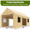 10 x 20 FT, Heavy Duty Carport Canopy with Roll Up and Down Mesh Window, Outdoor Portable Garage with Removable Sidewalls, All Season Tarp for Car - 3 of 4