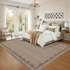 Scalloped Pattern Rugs for Living Room Bedroom Soft Non Slip Low Pile Throw Carpet Washable Foldable Area Rug - 2 of 4
