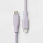 10' Lightning to USB-C Round Cable - heyday™ Soft Purple