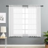Designer Sheer Voile Rod Pocket Curtains For Small Windows - 2 of 3