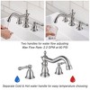 Aquaterior Rectangle Drop In Bathroom Sink w/ 3 Hole Faucet Widespread 2 Handle - 4 of 4