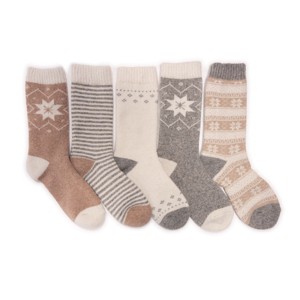 Muk Luks Women's 5 Pack Wool Socks - 1 of 3