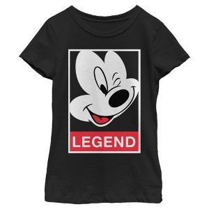 Girl's Disney Mickey Legend Poster T-Shirt - 1 of 4
