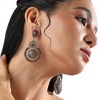 SOHI Women's Antique Silver Embellished Filigree Drop Earrings - 4 of 4