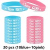 Kitcheniva 20 Pack Gender Reveal Bracelets – Baby Shower Decorations & Party Favors, Team Boy & Team Girl - 2 of 3