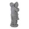 Northlight 19.5" Gray Boy Hugging Girl Outdoor Garden Statue - 4 of 4