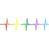 Adult Design By Humans Pride Rainbow Heartbeat By Thingsandthings Racerback Tank Top - 2 of 2