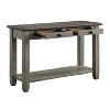 NicBex Antique Style Narrow Console Table with Storage,Entryway Table with 2 Drawers & Bottom Shelf,Foyer Table for Hallway,Living Room - 2 of 4
