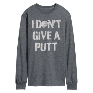 Men's - Instant Message - I Dont Give A Putt Long Sleeve Graphic T-Shirt - 1 of 4