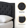 Full Bed Frame with Adjustable Headboard, Platform Bed Frame with Button-Tufted Headboard - 4 of 4