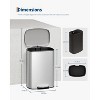 Stainless Steel Trash Can Combo Set, 13.2 gal&2.6 gal Step-on Garbage Bin w/ Soft-Close Lid for Kitchen & Bathroom - 3 of 4