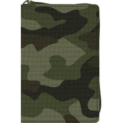 ESV Compact Bible (Canvas with Zipper, Camo Design) - (Hardcover)