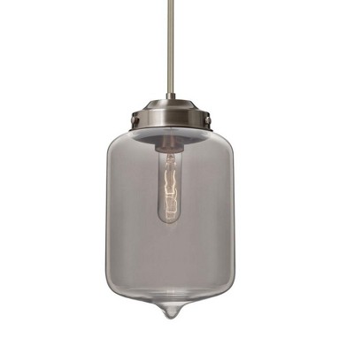 Besa Lighting Olin 1 - Light Pendant in  Satin Nickel