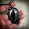Gothic Raven & Bat Necklace for Women - Vintage Witch Choker with Cross Pendant, Halloween Punk Jewelry - 3 of 4