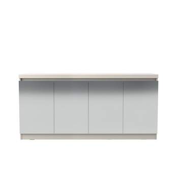 62.99" Viennese 6 Shelf Buffet Cabinet with Mirrors - Manhattan Comfort