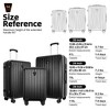 MAYEERTY 3pcs Large Capacity Luggage Set, Lightweight Hard Shell Suitcase Set with Double Spinner Wheels, Includes 3pc U-Shaped Travel Pillow Set - 2 of 4
