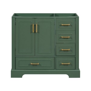 36 inch traditional bathroom storage cabinet vanity (excluding sink) - 1 of 4