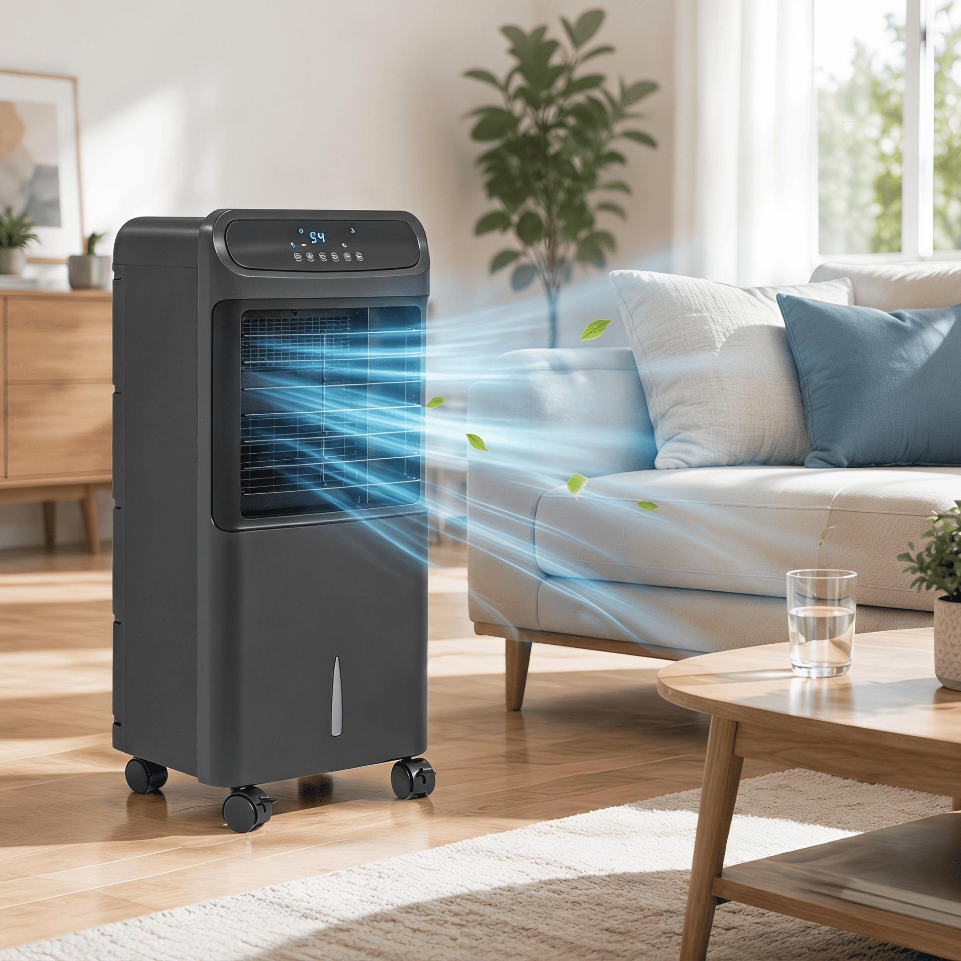 3‑in‑1 Portable Evaporative Air Cooler, Swamp Cooler,Ice Cooling Fan ,Humidifier for Home Office Bedroom