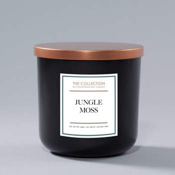 2-Wick Black Glass Jungle Moss Lidded Jar Candle 12oz - The Collection by Chesapeake Bay Candle