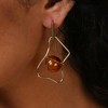 SOHI Women's Gold Abstract Drop Earrings - 3 of 3