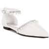 Aouva Rhinestone & Pearl Ankle Strap Flat Sandals - 2 of 4