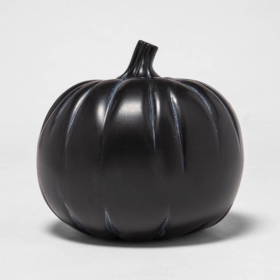 Black Pumpkin Halloween Decorative Sculpture - Hyde & EEK! Boutique™
