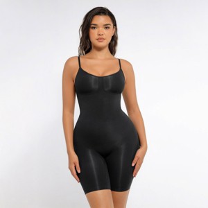 Feelingirl Women's Seamless Tummy Control Butt Lift Full Body Shapewear Bodysuit Black XS/S - 1 of 1