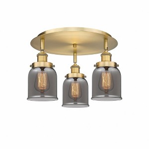 Bell - 3 Light Flush Mount In Art Deco Style-9.25 Inches Tall and 16.75 Inches Wide - 1 of 1