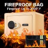 1.0 Cubic Feet Safe Box, Small Safe W/Removable Shelf, Alarm System, Digital Electronic Security Money Box Golden - 2 of 4