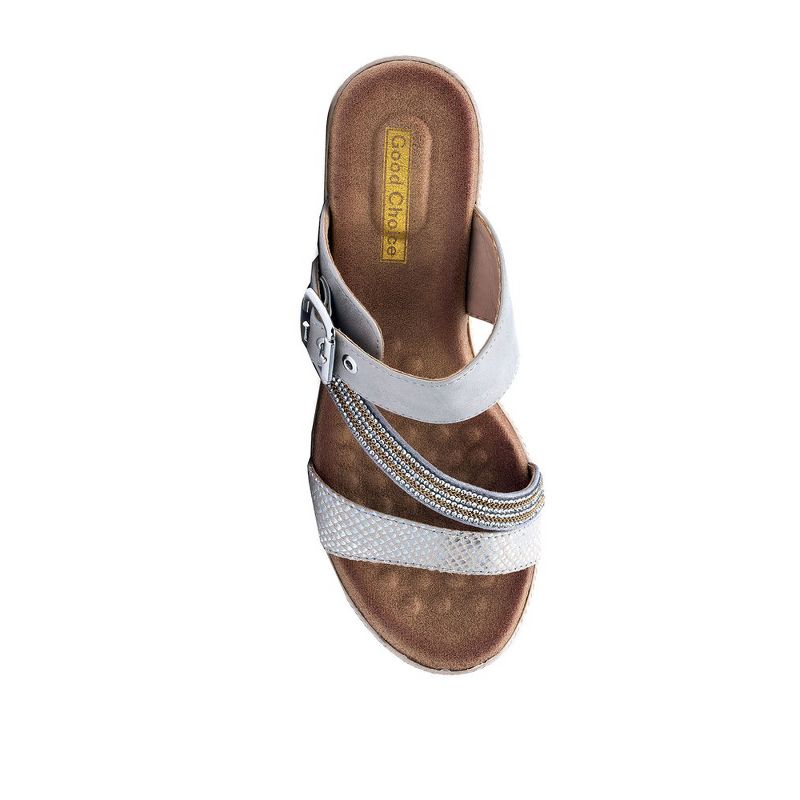 GC Shoes Monica Embellished Comfort Slide Wedge Sandals, 4 of 6