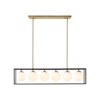 Helena 6-Light Frosted Glass Globe Linear Chandelier - 3 of 4