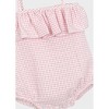 Baby GIrl Gingham Ruffle Romper - Minhon - 2 of 2