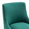 SEYNAR Modern Glam Velvet Black Metal Legs Dining Chair or Vanity Chair Set of 2 with Rear Handle - 4 of 4