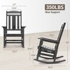 Arceso Outdoor Rocking Chair and Side Table Set, Weather Resistant Proch Rocker for Adult - 4 of 4