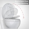 Elongated Toilet Seat, Slow Close Toilet Cover Seat for Easy Clean and Stain-Resistant, Plastic Toilet Seat with Cover, Quick-Release Hinges - 4 of 4