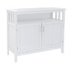 LunaLulinlk Kitchen storage sideboard and buffet server cabinet-White - 4 of 4