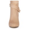 Allegra K Women's Round Toe Block Heel Ankle Booties - 3 of 4