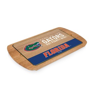 NCAA Florida Gators Parawood Billboard Glass Top Serving Tray - 1 of 3