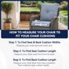 Buenhomino Outdoor Seat Cushion Set 25 x 22 x 4 Inch,Waterproof & Fade Resistant Outdoor Chair Cushions,Deep Seat Cushion with Removable Cover - 4 of 4