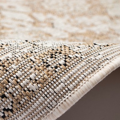 Carmel Vintage Sand Floral Indoor/Outdoor Flatwoven Rug 39"x59"