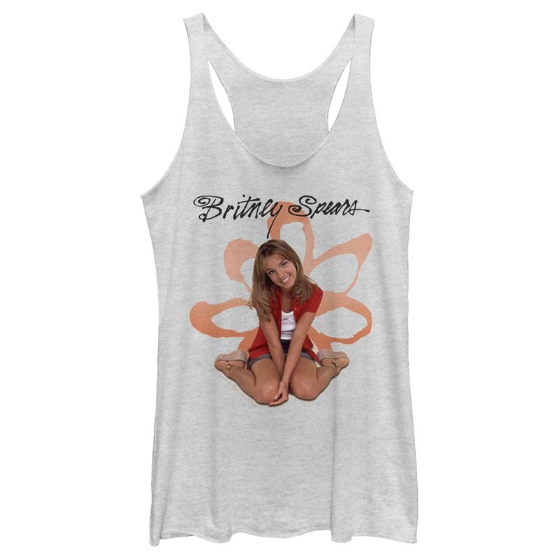 Women's Britney Spears Baby One More Time Album Cover Racerback Tank Top, 1 of 5