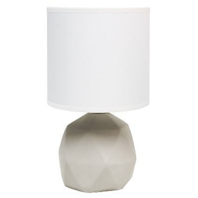 Geometric Concrete Lamp with Shade White - Simple Designs