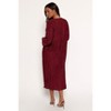 Tannikah Plisse Midi Dress - Ruby Wine S - 3 of 4