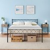 Metal Bed Frame with Under-Bed Storage - Noise-Free Design, 800lb Capacity, Heart-Twist Pattern, Industrial Style, Easy Assembly - 2 of 4