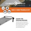 Disc-O-Bed Trundle Cot for XL/2XL Bunk System, Portable Folding Camping Bed, Adjustable Height Adult Sleeping Cot, Lightweight with Carry Bag, Grey - 2 of 4