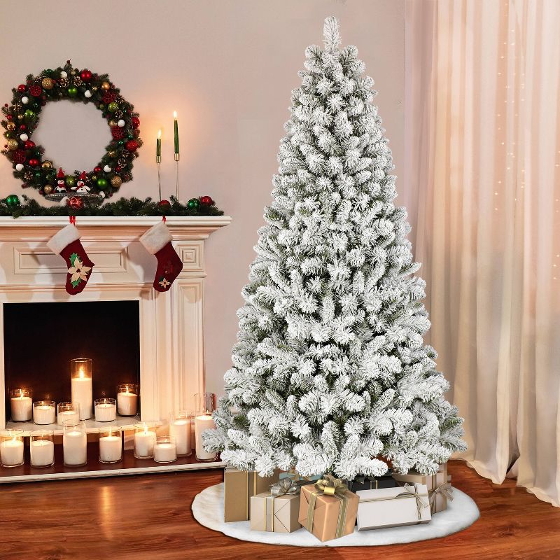 7.5ft Puleo Unlit Flocked Full Virginia Pine Artificial Christmas Tree, 3 of 5