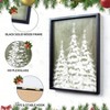 Framed Tree Wall Art Decor Set of 4 Tree Pictures Canvas Prints Black 12x16 Inch Dining Room Entryway Festive Home Decor - 3 of 4