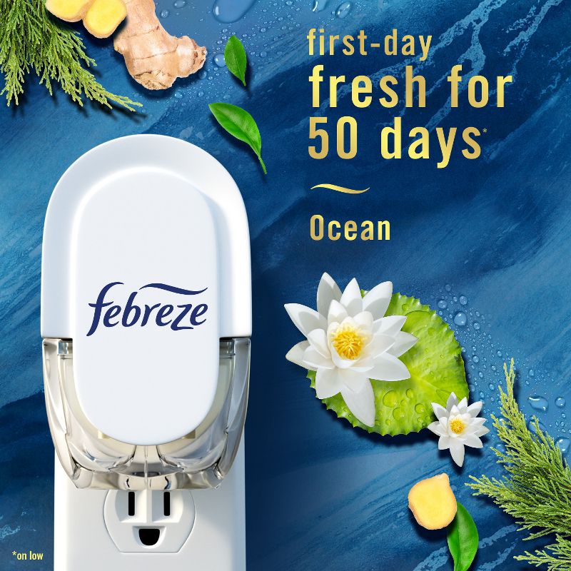 Febreze Origins Fade Defy Plug Air Freshener &#38; Odor Fighter - Ocean - 0.87 fl oz, 4 of 15