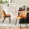 YOUNIKE Modern Dining Room Chairs Set of 2 Armless Kitchen Diner Chair Leather Upholstery Chairs for Dining Table 19.29"Wx19.69"Dx18.5"H - 2 of 4
